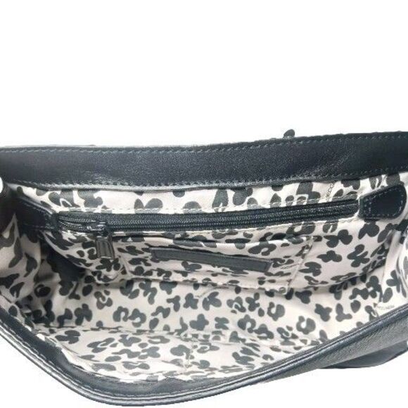 Rebecca Minkoff Diamond Quilted Leather Crossbody Black Shoulder Bag Medium - Picture 7 of 9